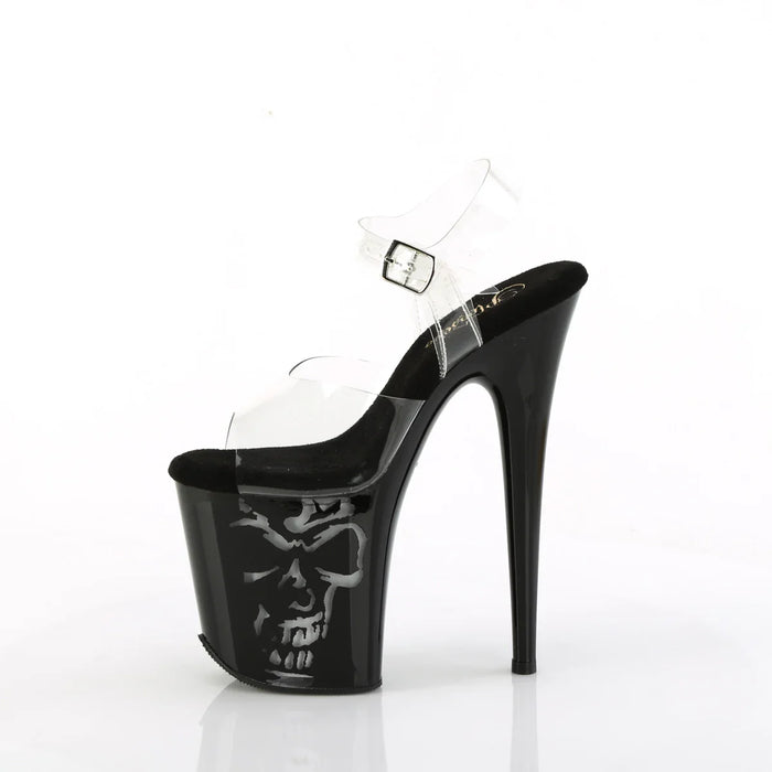 Tacones Pleaser FLAMINGO-808NLSK Transparente Negro