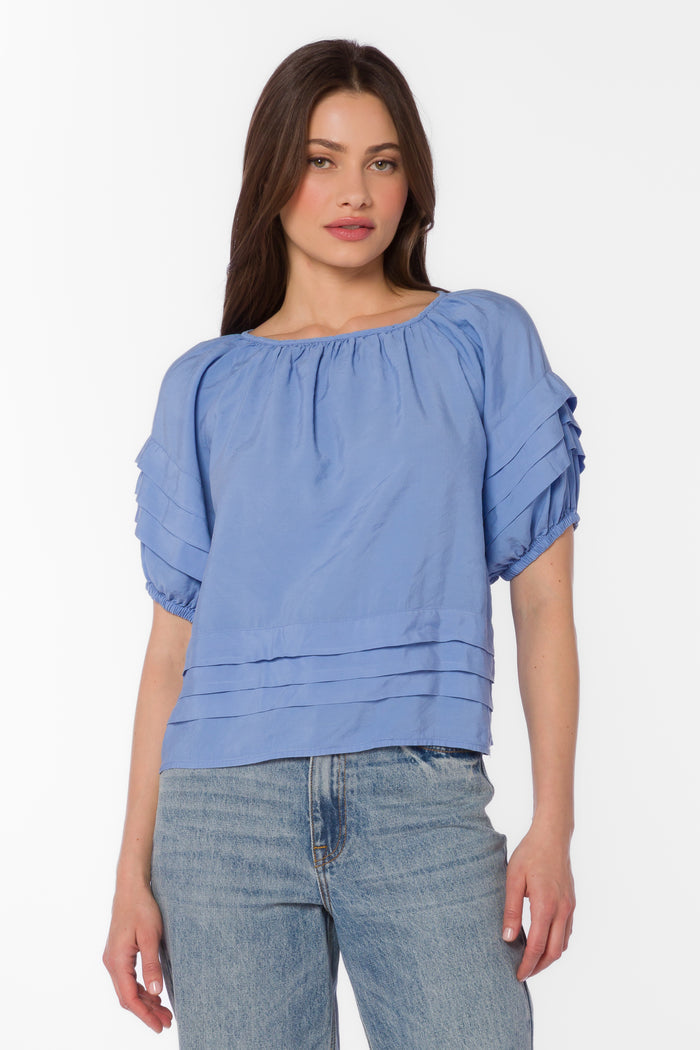 Tashia Peri Sky Top - Tops - Velvet Heart Clothing