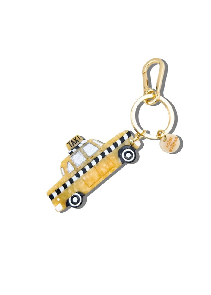 Taxicab Bag Charm Keychain