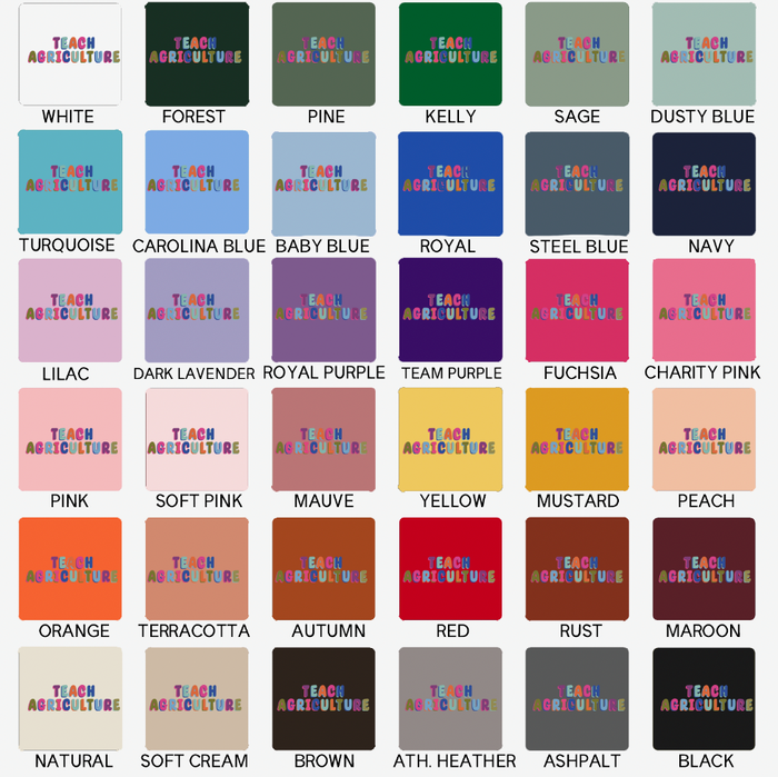 Teach Agriculture Colors- Bella Canvas T-Shirt