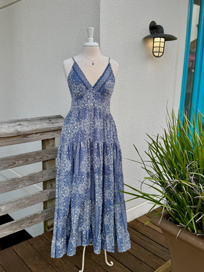 Long blue dress