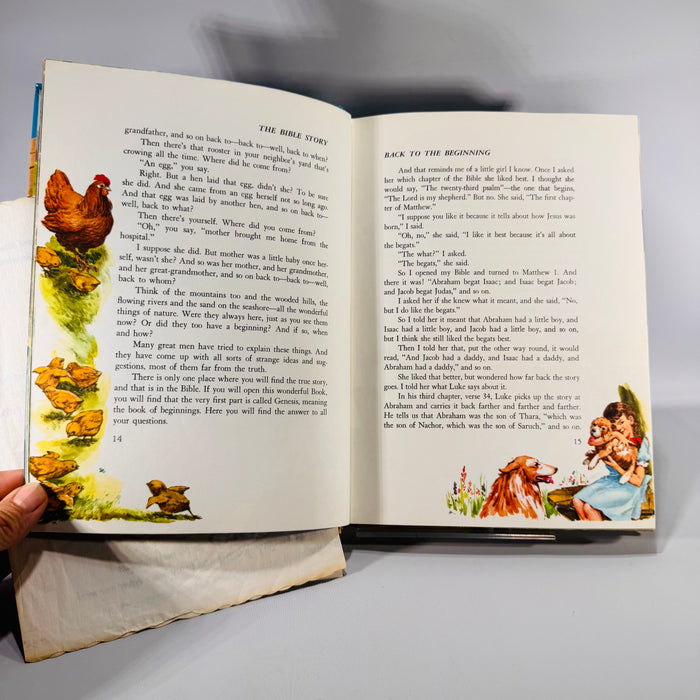 The Bible Story, Volume 1 by Arthur S. Maxwell (1974, 28th Printing) | Illustrated Christian Book with Religious Ephemera | Religious Education