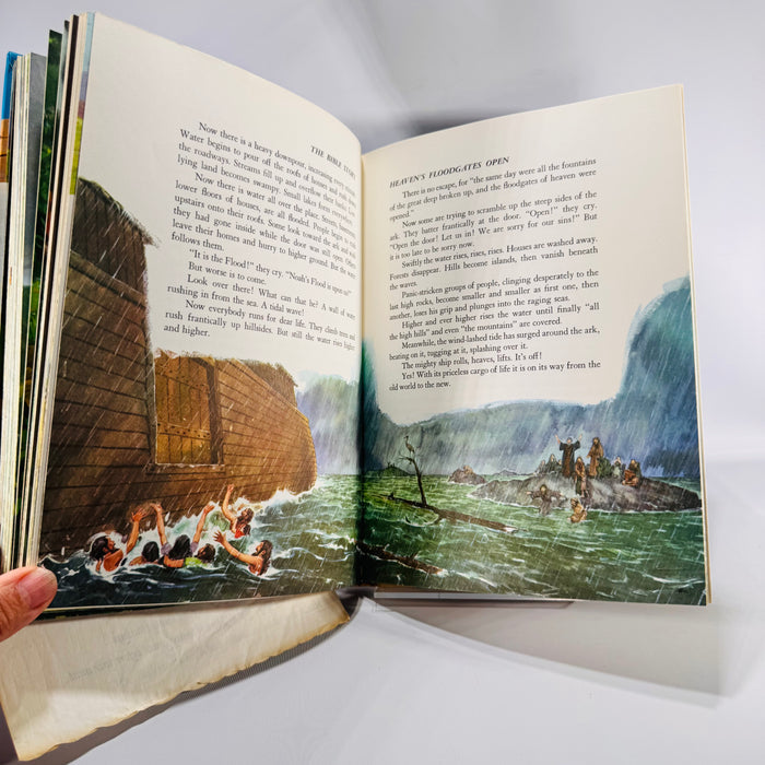 The Bible Story, Volume 1 by Arthur S. Maxwell (1974, 28th Printing) | Illustrated Christian Book with Religious Ephemera | Religious Education