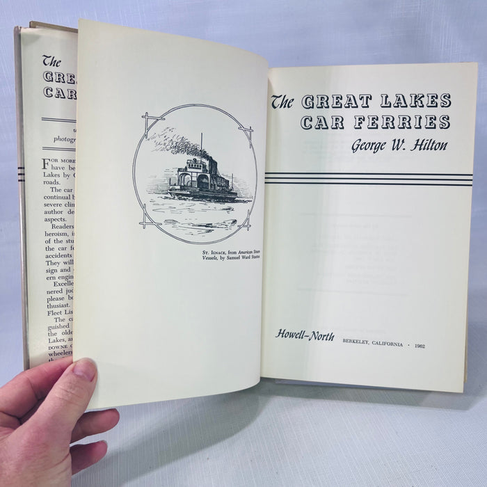 The Great Lake Car Ferries by George W. Hilton 1962 Howell-North