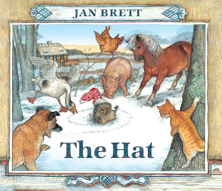 "The Hat" by Jan Brett (oversized lap board book)