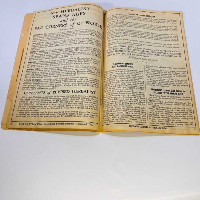 The Herbalist Almanac by the Indiana Botanic Gardens, 1932 & 1961 Editions