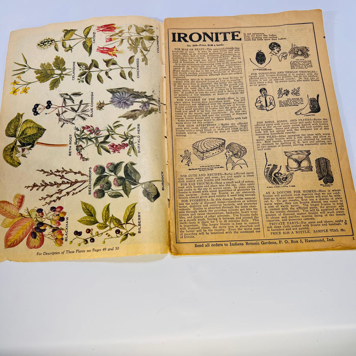 The Herbalist Almanac by the Indiana Botanic Gardens, 1932 & 1961 Editions