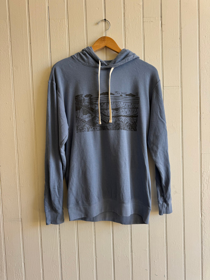 The Point Pullover in Dusty Blue
