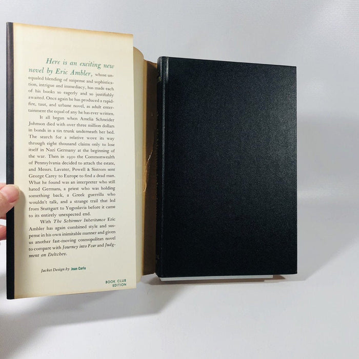 The Schirmer Inheritance by Eric Ambler A First Edition Thriller Novel 1953 Vintage Book