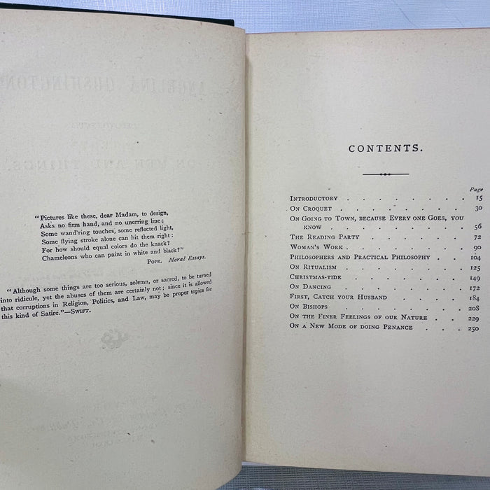 Thoughts on Men and Things by Angelina Gushington 1922 C.W. Carleton & Co Publishers