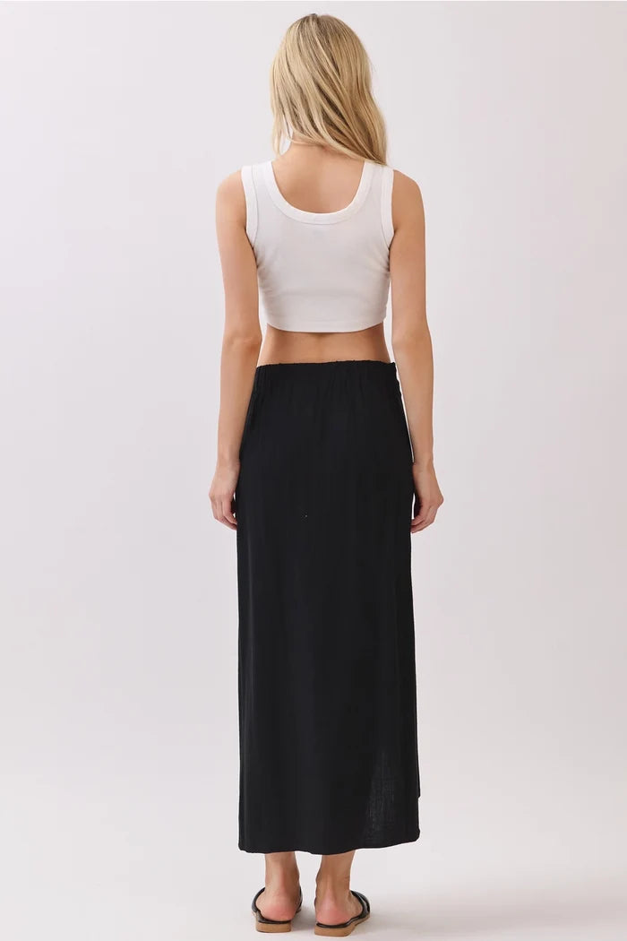 Tie Wrap Midi Skirt