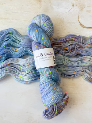 Toil & Trouble Hand-Dyed Confetti Neon Sock