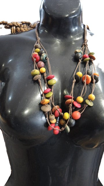 Triple String Bead Necklace