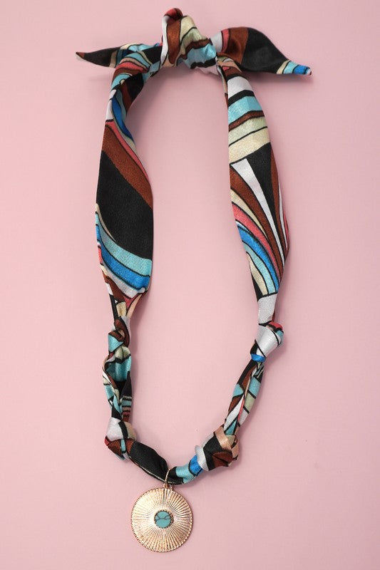 Ultimate Versatility Scarf with Charm Collection-Gold Medallion-Cute-Trendy-Shop-Womens-Boutique-Clothing-Store