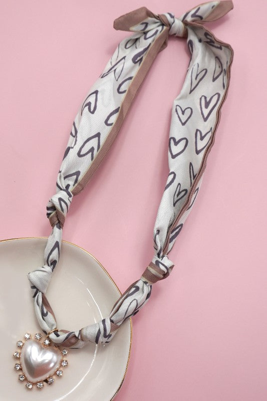 Ultimate Versatility Scarf with Charm Collection-Rhinestone Heart-Cute-Trendy-Shop-Womens-Boutique-Clothing-Store