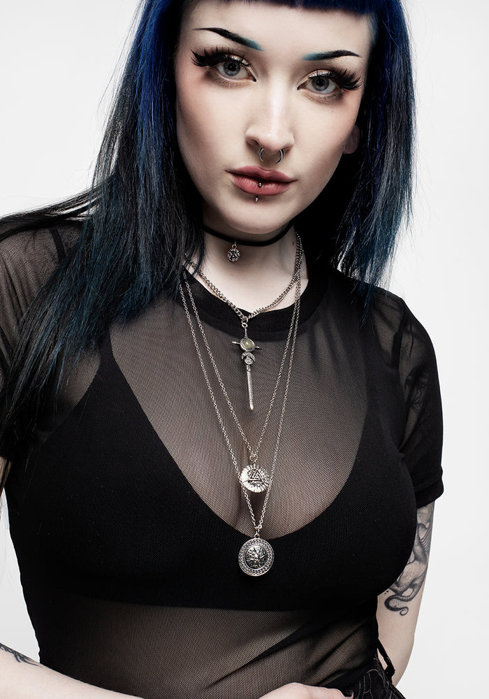 Valkyrie 4 Layered Rune Choker Necklace