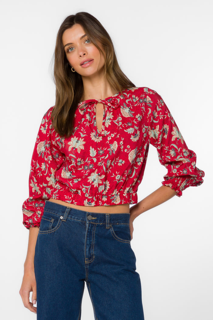 Vana Jacobean Floral Blouse - Tops - Velvet Heart Clothing