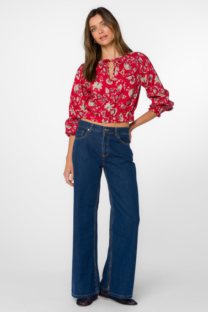 Vana Jacobean Floral Blouse - Tops - Velvet Heart Clothing