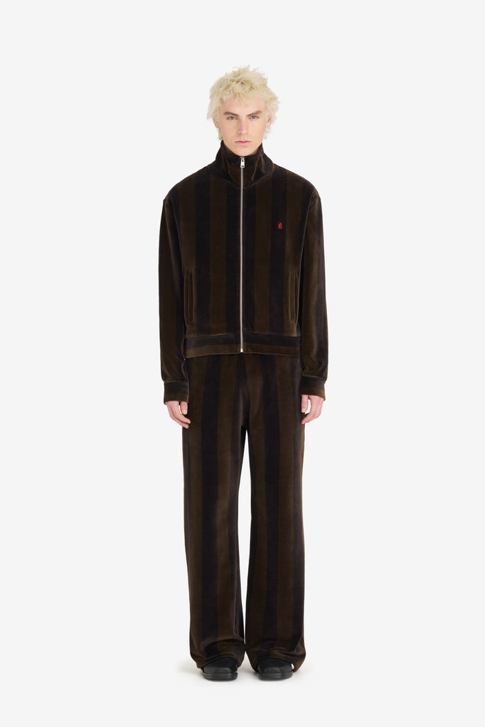 TRACKSUIT JACKET VELVET XXS / KHAKI