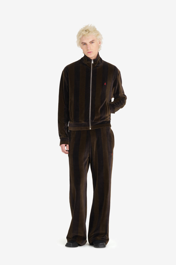 TRACKSUIT JACKET VELVET XXS / KHAKI