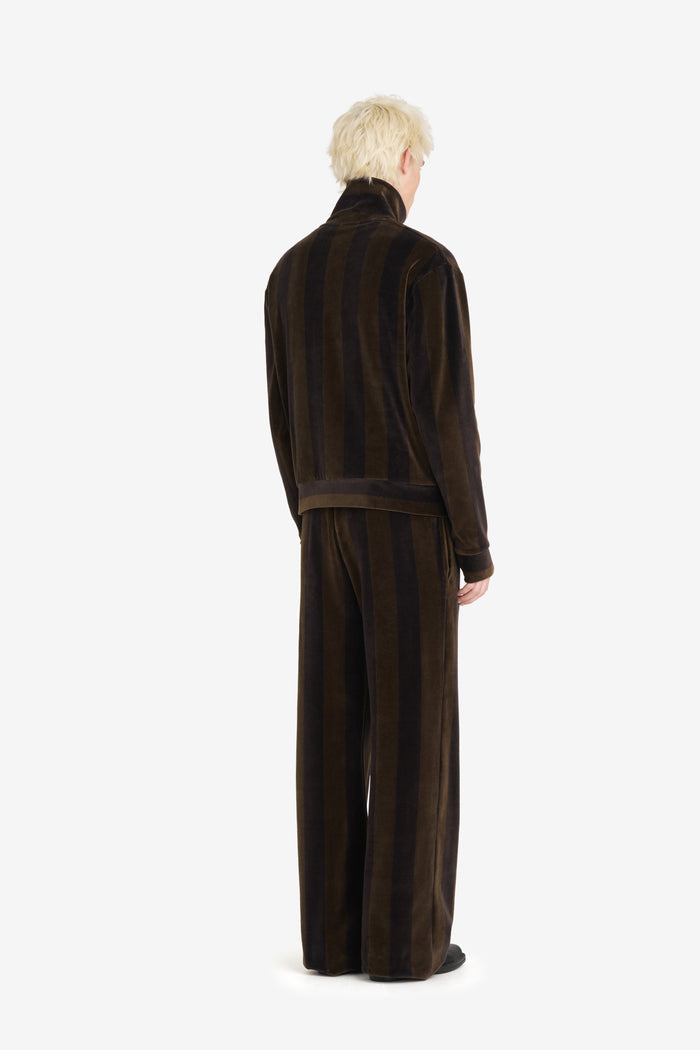 TRACKSUIT JACKET VELVET XXS / KHAKI