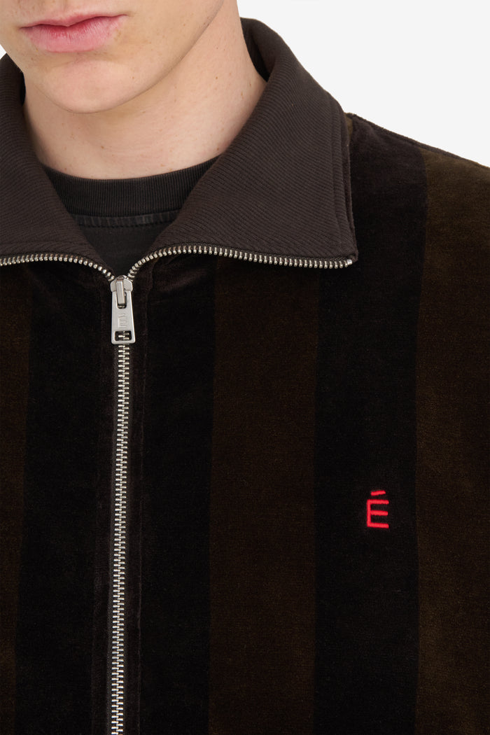 TRACKSUIT JACKET VELVET XXS / KHAKI