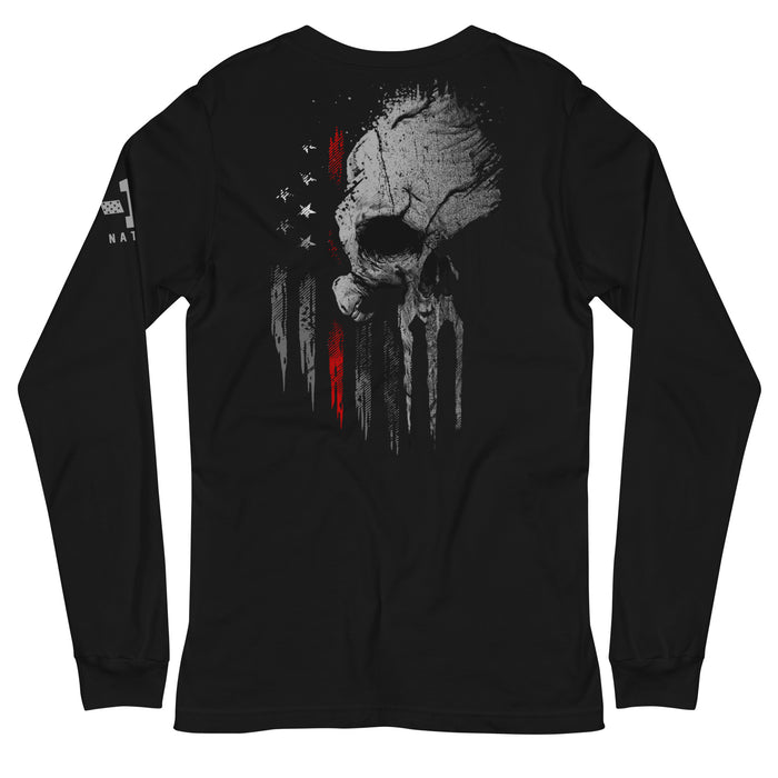 Vert Skull Thin Red Line Long Sleeve