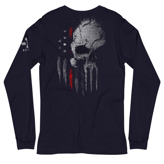 Vert Skull Thin Red Line Long Sleeve