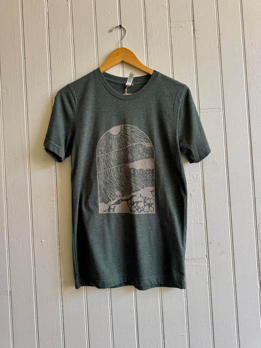 Visions of Light Tee in Forest Green