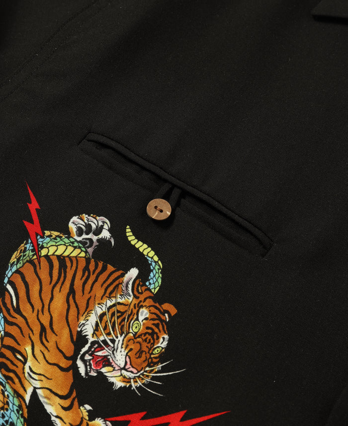 Wacko Maria X Tim Lehi Hawaiian Long-Sleeve Shirt (Black)
