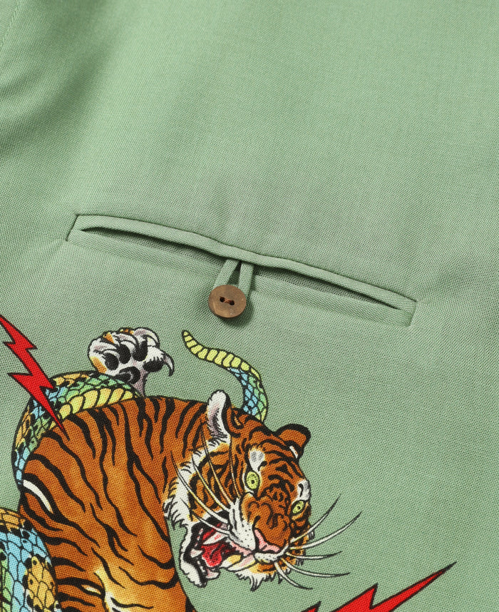 Wacko Maria X Tim Lehi Hawaiian Long-Sleeve Shirt (Green)
