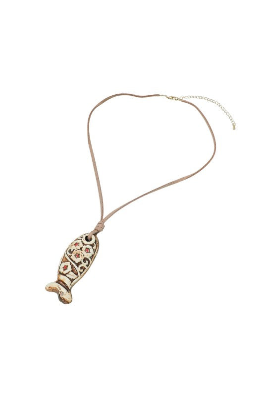 Wanderlust Boho Corded Fish Pendant-Cute-Trendy-Shop-Womens-Boutique-Clothing-Store
