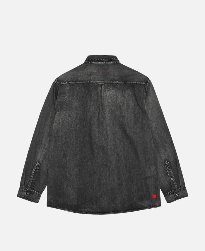 Washed Chinese Shirt (Black)