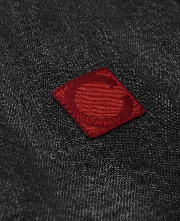 Washed Chinese Shirt (Black)