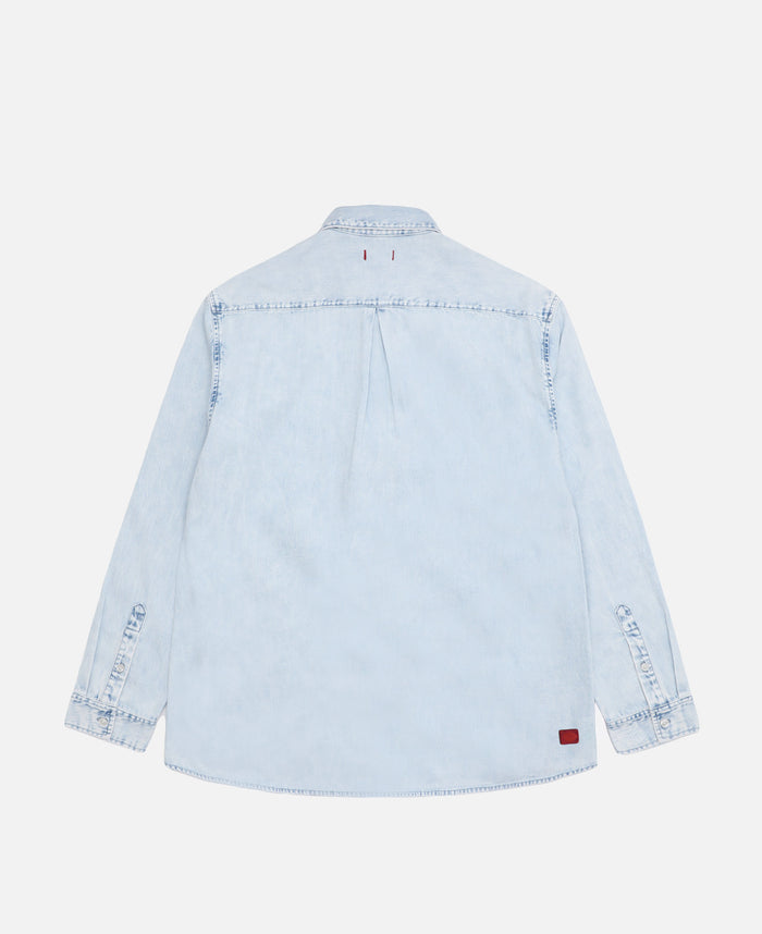 Washed Chinese Shirt (Blue)
