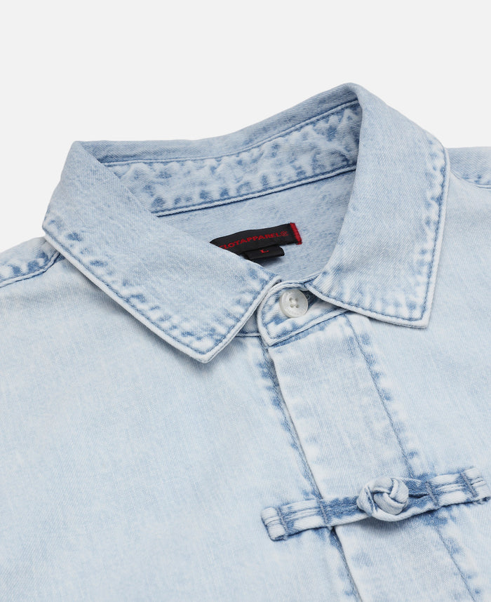 Washed Chinese Shirt (Blue)