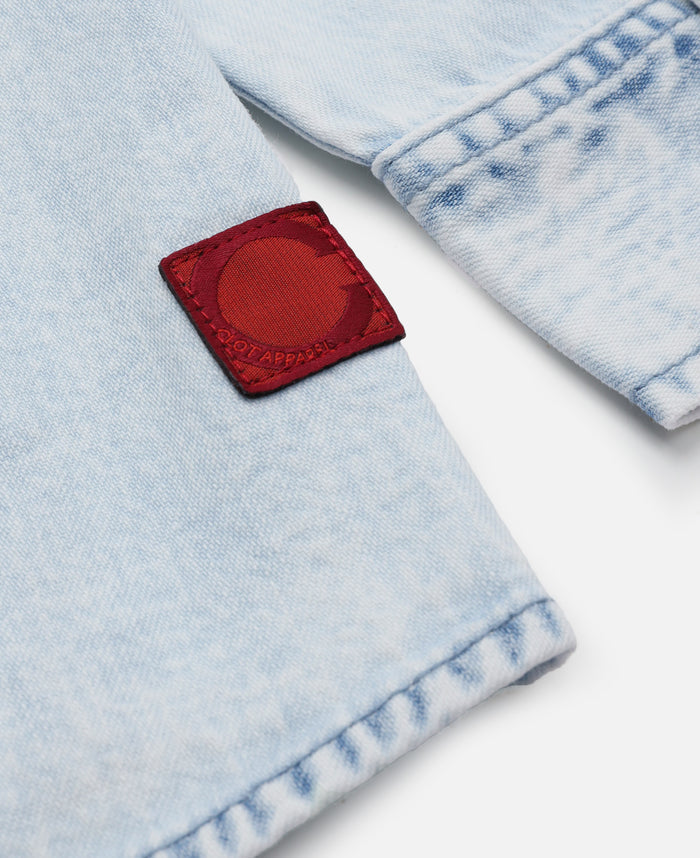 Washed Chinese Shirt (Blue)