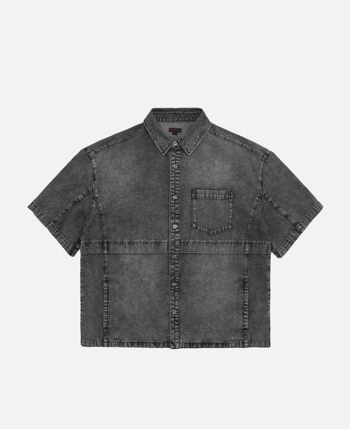 Washed Oversize Shirt (Grey)