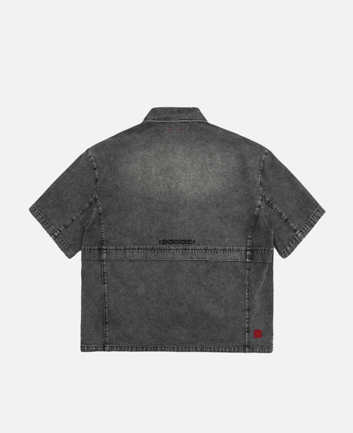 Washed Oversize Shirt (Grey)