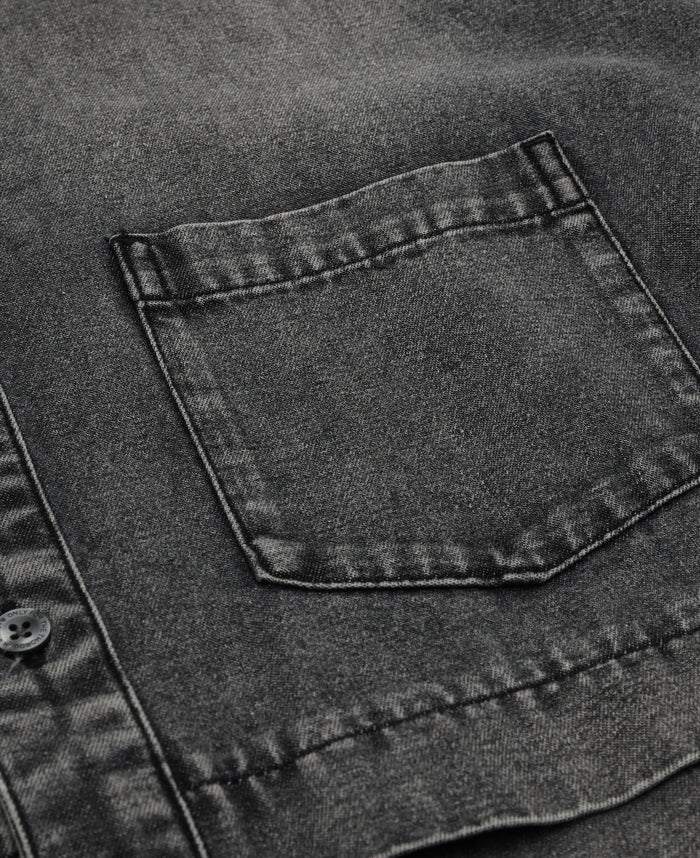 Washed Oversize Shirt (Grey)