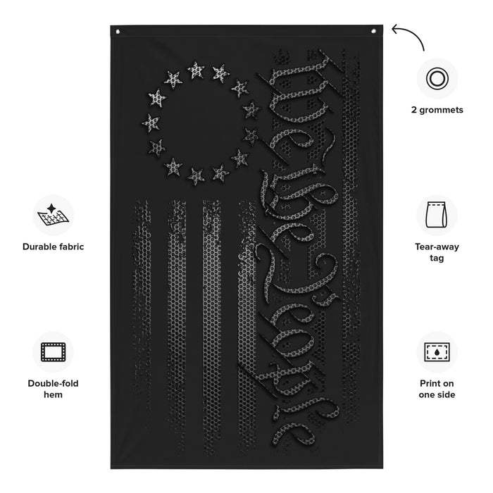 We The People Carbon Onyx Wall Flag