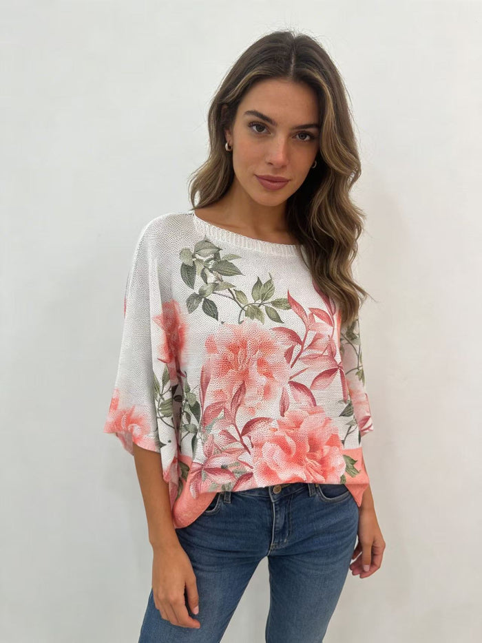 White Floral Print Top - Born To Glam