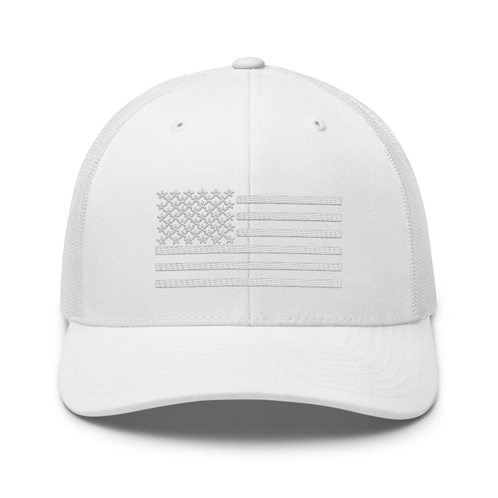 Whiteout American Flag Snapback Hat