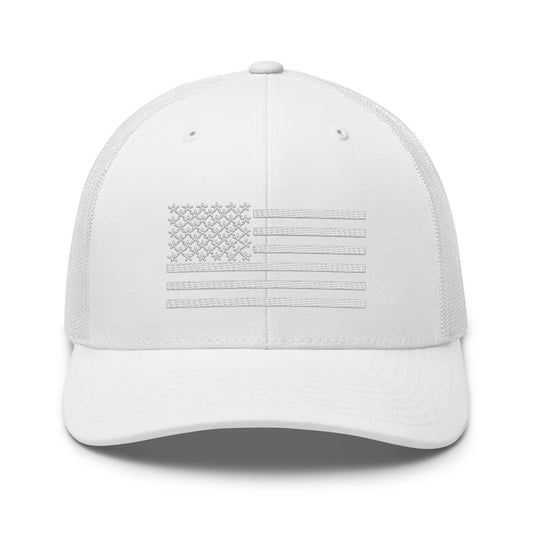 Whiteout American Flag Snapback Hat