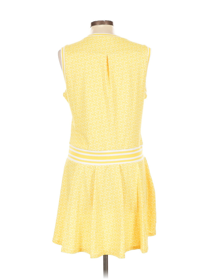 William Murray Yellow Martini Print Sleeveless Golf Dress Size L  MSP$125