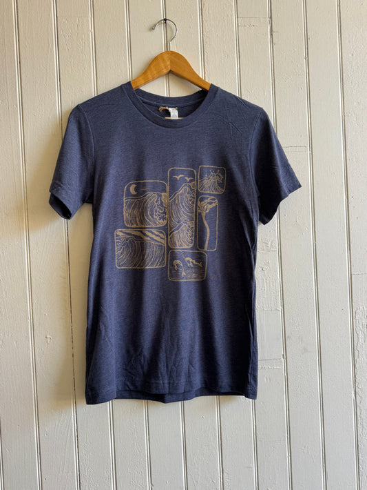 Windows into Summer Tee in Heather Navy