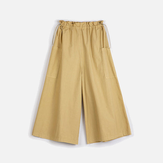 Women's Cotton Poplin Paper Touch Culottes - Warm Sand