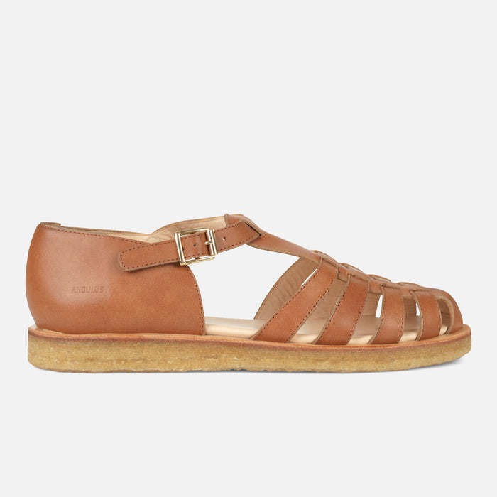 Women's Leather Fisherman Sandal - Tan