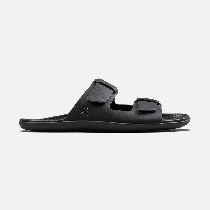 Women's Leather Sensus Yin Slides - Obsidian