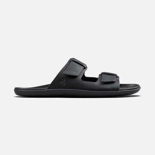 Women's Leather Sensus Yin Slides - Obsidian